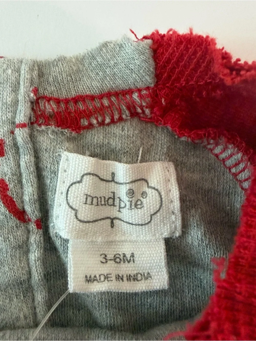 Mud Pie Baby Santa Crochet “HO HO HO” Christmas Holiday Cotton Romper 3-6M NWT